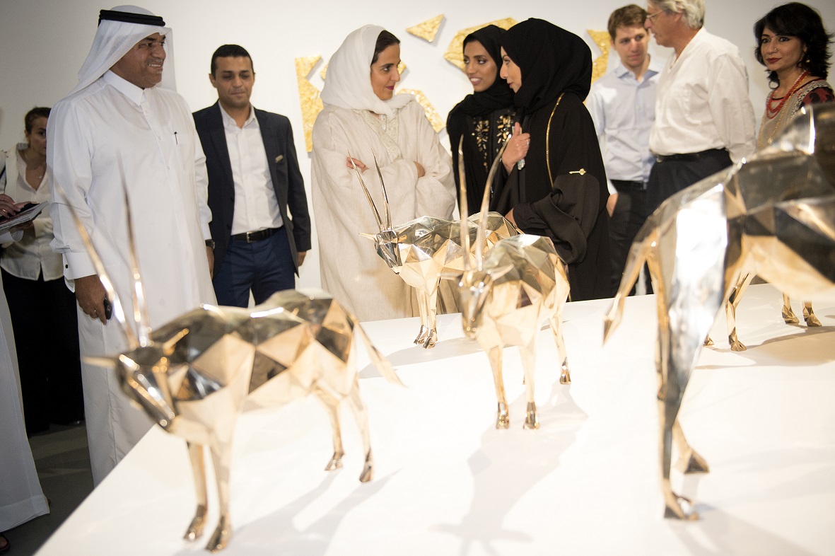 Qatar Museums Chairperson H E Sheikha Al Mayassa bint Hamad bin Khalifa Al Thani at the exhibition.