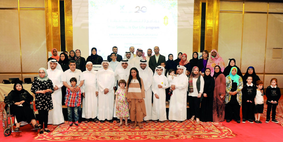 Officials of Qatar Cancer Society and other participants at the event. Pic: Abdul Basit / The Peninsula