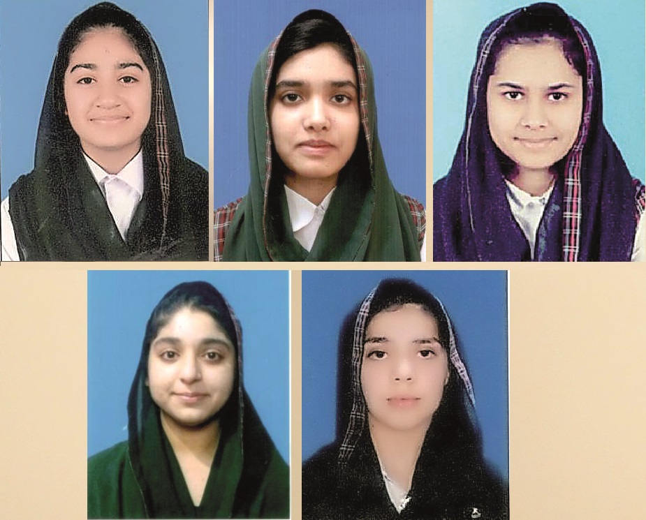 From top left: Amna Nasir, Aena Farooq, Syeda Aliza, Kholoud and Maria 