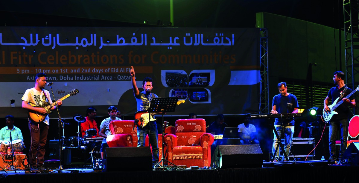 Celebrations to mark Eid Al Fitr at Asian Town yesterday. Pic: Kammutty VP / The Peninsula 