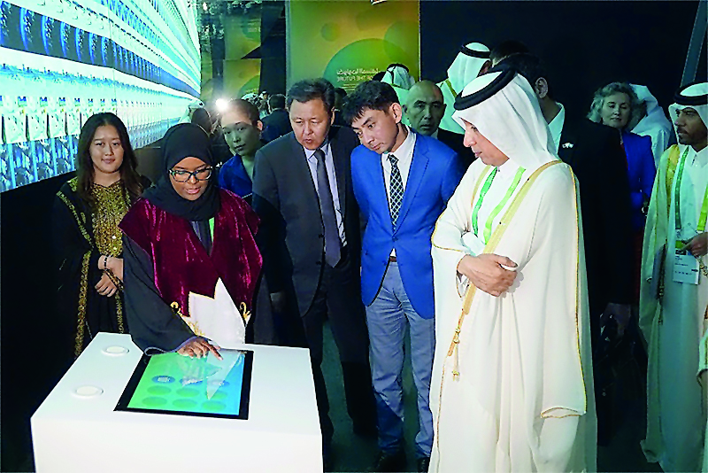 Minister of State for Foreign Affairs H E Sultan bin Saad Al Muraikhi visited Qatar's pavilion at Astana Expo 2017, yesterday. 