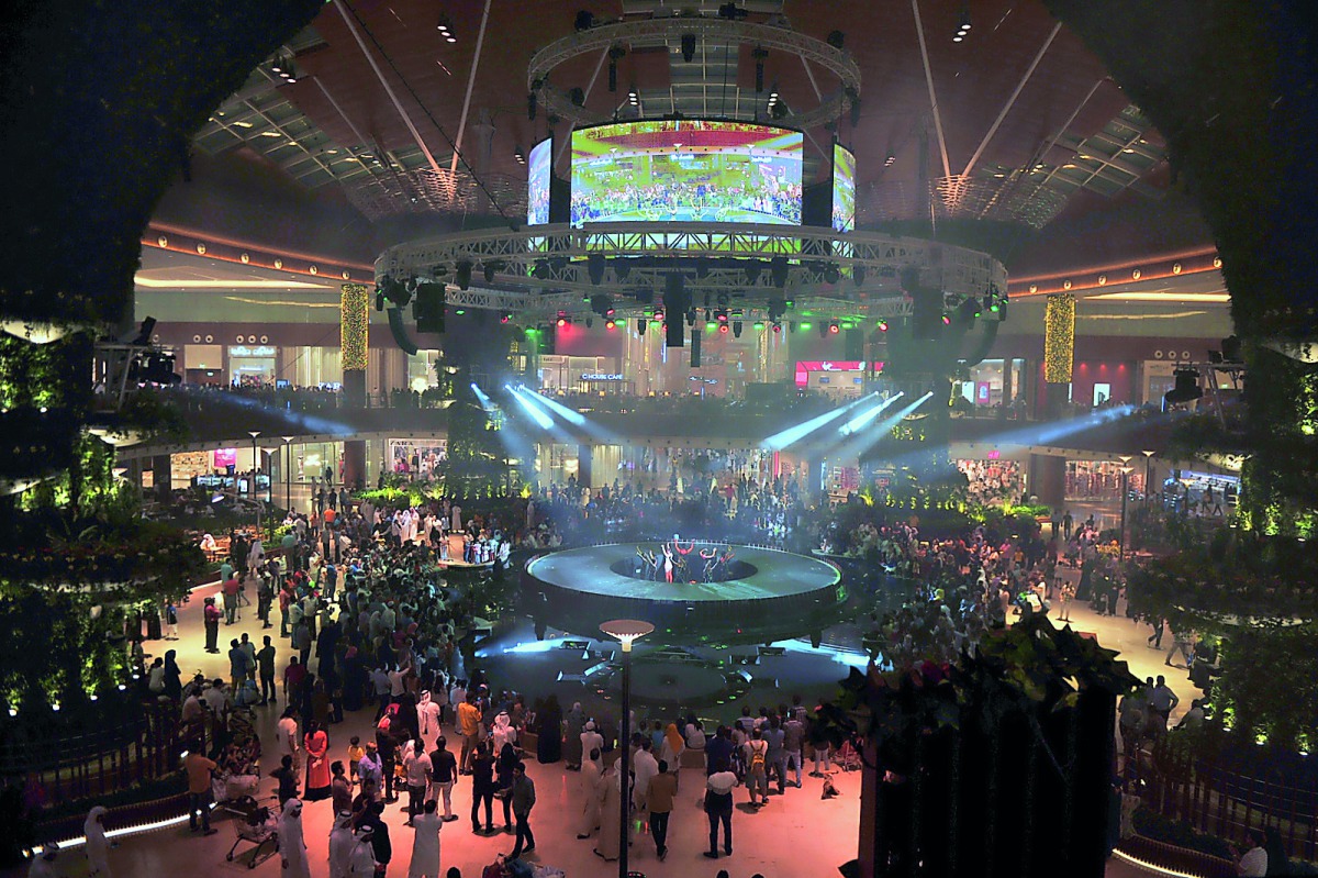 Mall of Qatar’s Oasis Stage comes to life with breathtaking live performance by acrobatic artistes yesterday as part of the entertainment offerings of the ongoing fourth edition of Qatar Summer Festival. Pic: Baher Amin / The Peninsula