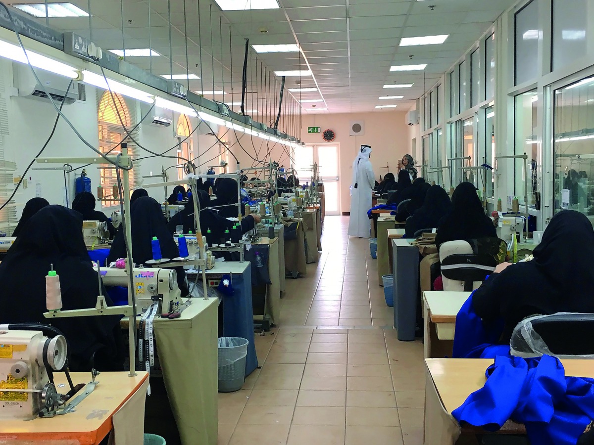 A view of the factory of Sheikha Haya for Industrial Sewing. 