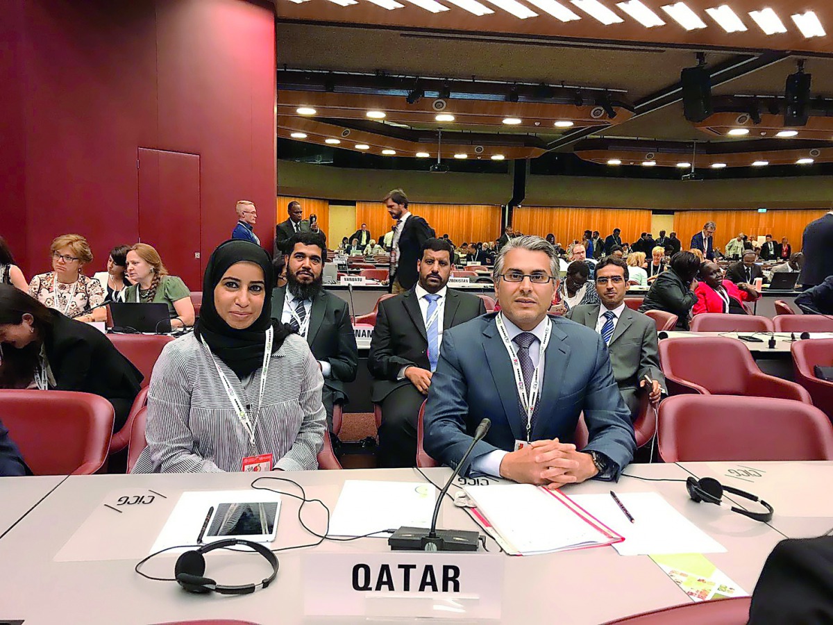 The Qatar delegation participating in the 40th session of the Codex Alimentarius Commission in Geneva. 