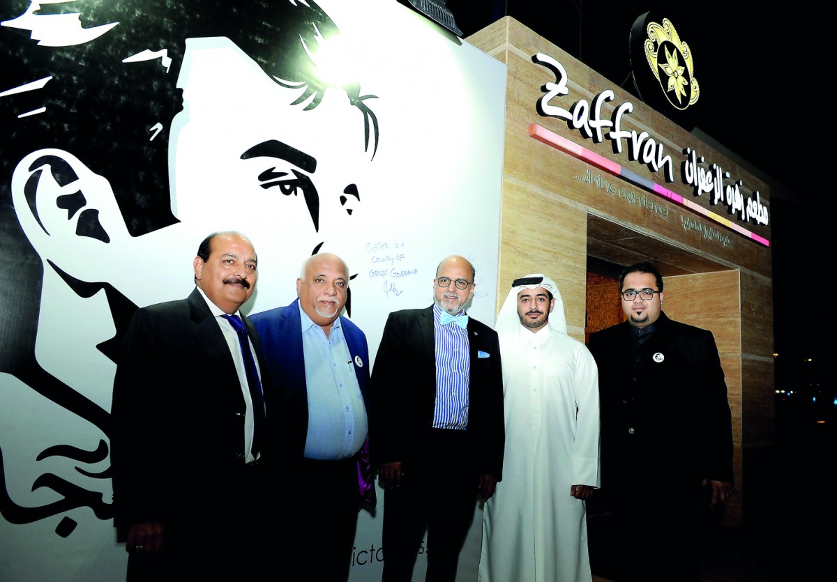 The officials of Zaffran Restaurant with guests. Pic: Salim Matramkot / The Peninsula
