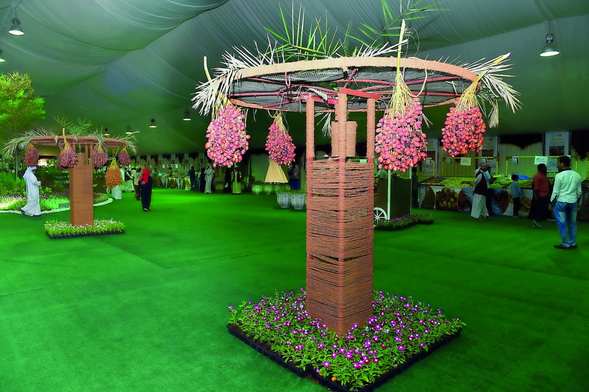 A view from the second local fresh dates Festival 2017 at Souq Waqif.