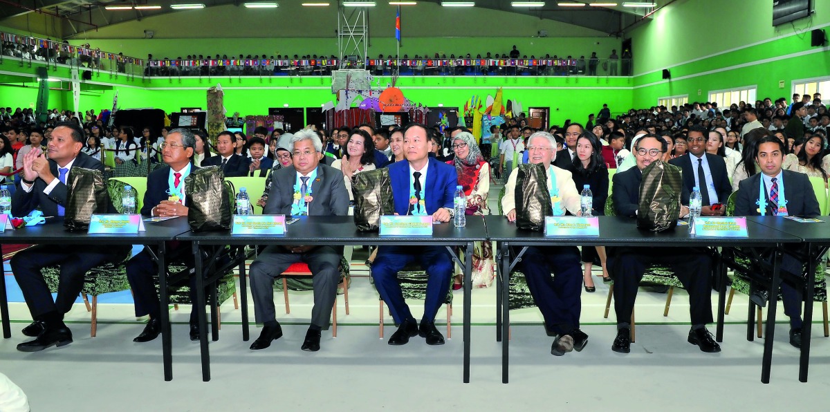 Asean Heads of Mission together at the 50th Asean Founding Anniversary celebrations held at Philippine School Doha, yesterday. Pic: Kammutty VP / The Peninsula