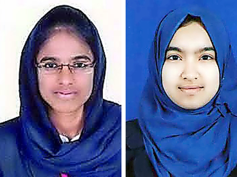 Mariam Mohamed Ali and Thansiha Abdul Gafoor