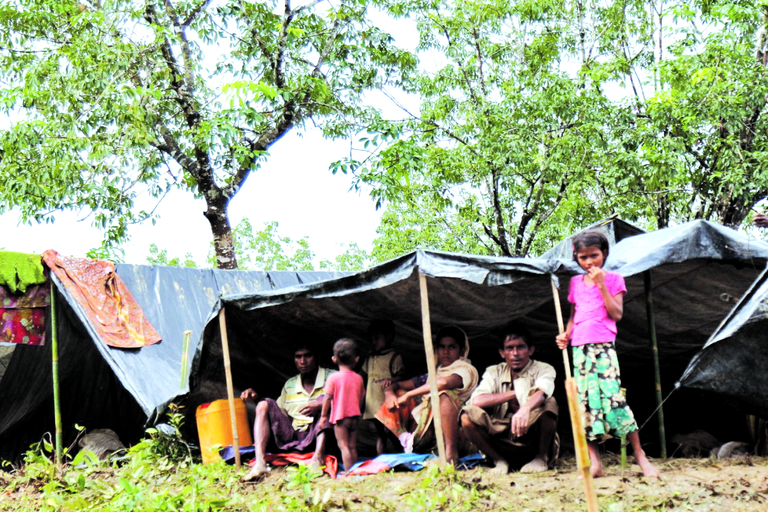 Rohingya Muslims at a camp