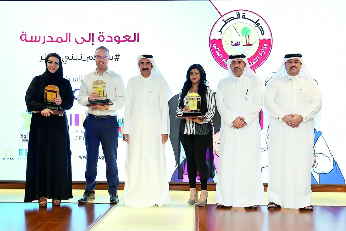 Ministry of Education and Higher Education officials with partners, supporters and sponsors of the campaign.
