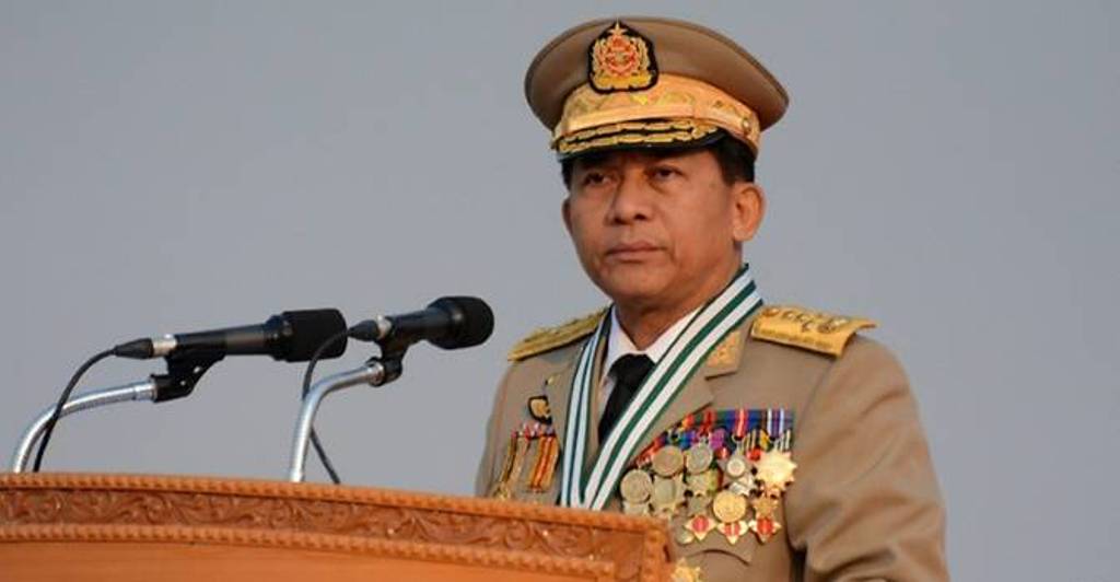 General Min Aung Hlaing, the head of Myanmar's powerful army, has called for national unity in solving what he calls 'the Bengali issue' -- the Rohingya Muslims of Rakhine state, whom many Burmese believe are foreign interlopers AFP/Handout.