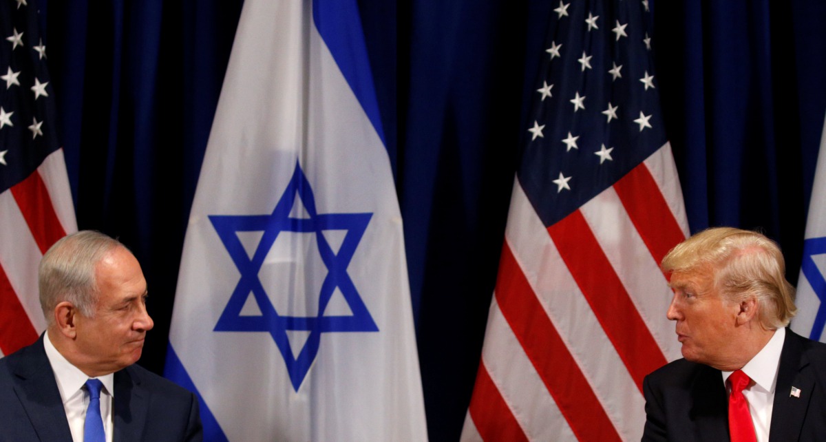 US President Donald Trump meets with Israeli Prime Minister Benjamin Netanyahu in New York, U.S., September 18, 2017. Reuters/Kevin Lamarque