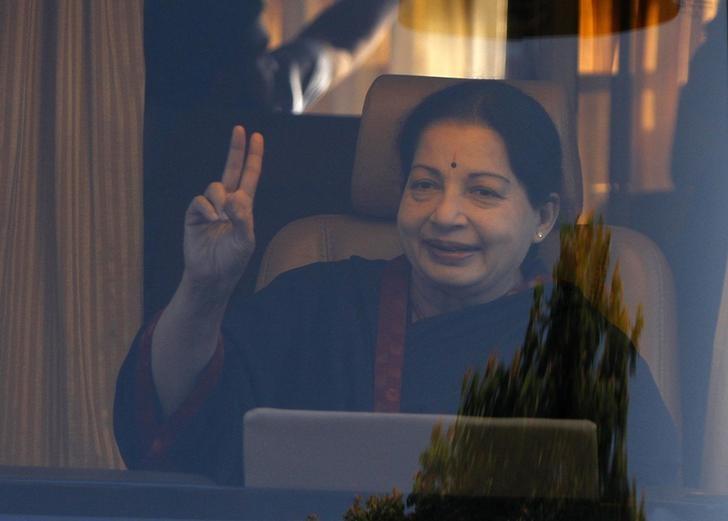 File photo of late Tamil Nadu Chief Minister J. Jayalalithaa