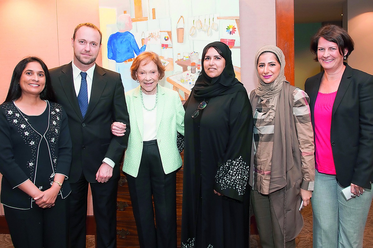 The WISH team and 2016 Qatar-based fellows, with Rosalynn Carter, former US First Lady Rosalynn Carter, at the Carter Center in Atlanta, Georgia.