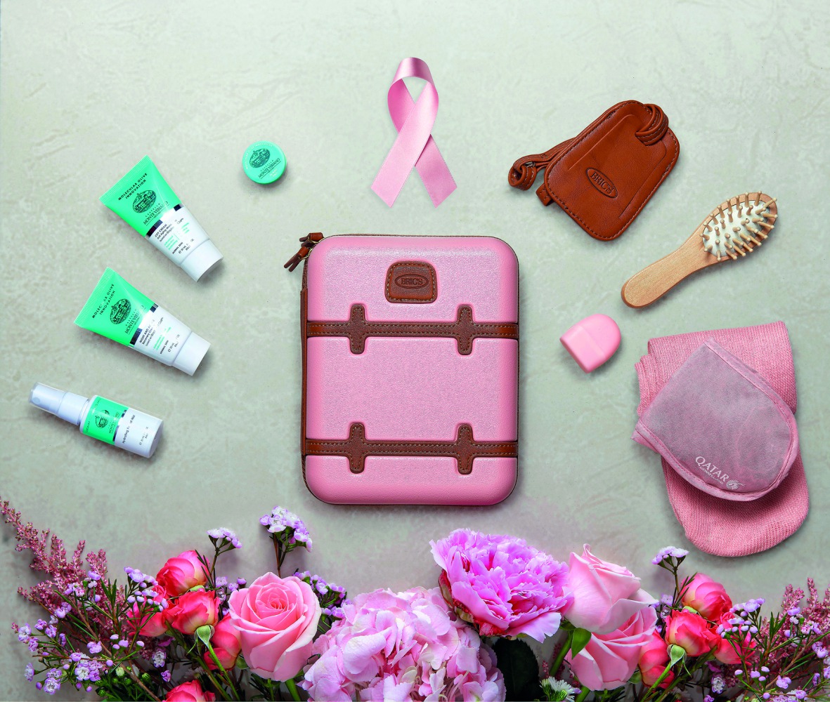 An amenity kit for Business Class Female.