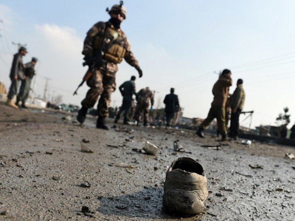 File photo of a blast site in Afghanistan. PHOTO: AFP.