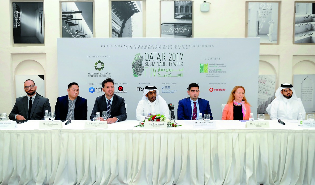 FROM LEFT: Rashed Al Nasaa, Senior Sustainability Consultant, Arab Engineering Bureau; Michael Javier, Head of Operation 101 Atelier; Asterios Chalkias, Strategic Planning Director Frame; Ali Al Kuwari, Chief Officer Design and Delivery Msheireb Propertie