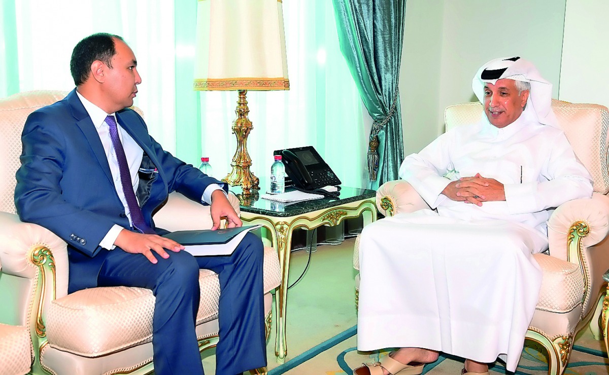 Emir H H Sheikh Tamim bin Hamad Al Thani has received a written message from President of the Republic of Kyrgyzstan, Almazbek Atambayev, pertaining to bilateral relations and means of boosting them. The Ambassador of the Republic of Kyrgyzstan to Qatar, 