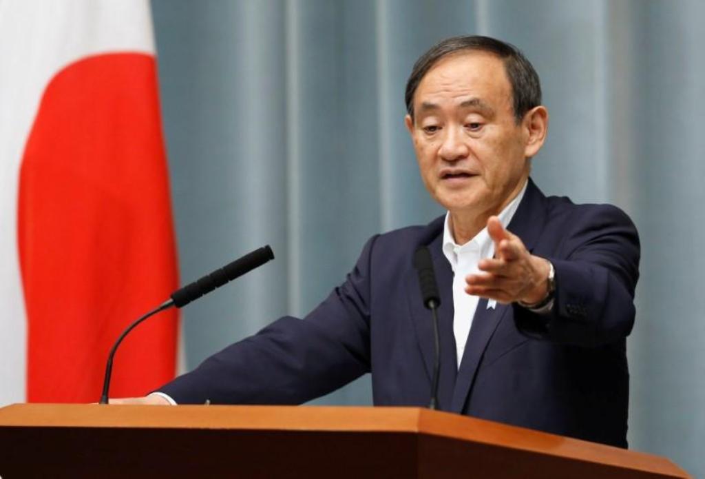 Japan's Chief Cabinet Secretary Yoshihide Suga attends a news conference after the launch of a North Korean missile at Prime Minister Shinzo Abe's official residence in Tokyo, Japan May 29, 2017. REUTERS/Toru Hanai.