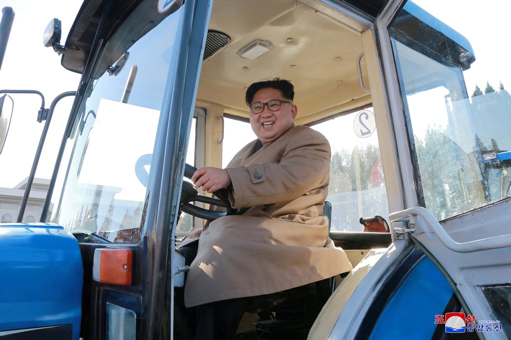 FILE PHOTO: North Korean leader Kim Jong Un gives field guidance to the Kumsong Tractor Factory in this undated picture provided by KCNA in Pyongyang on November 15, 2017. KCNA via Reuters/File Photo