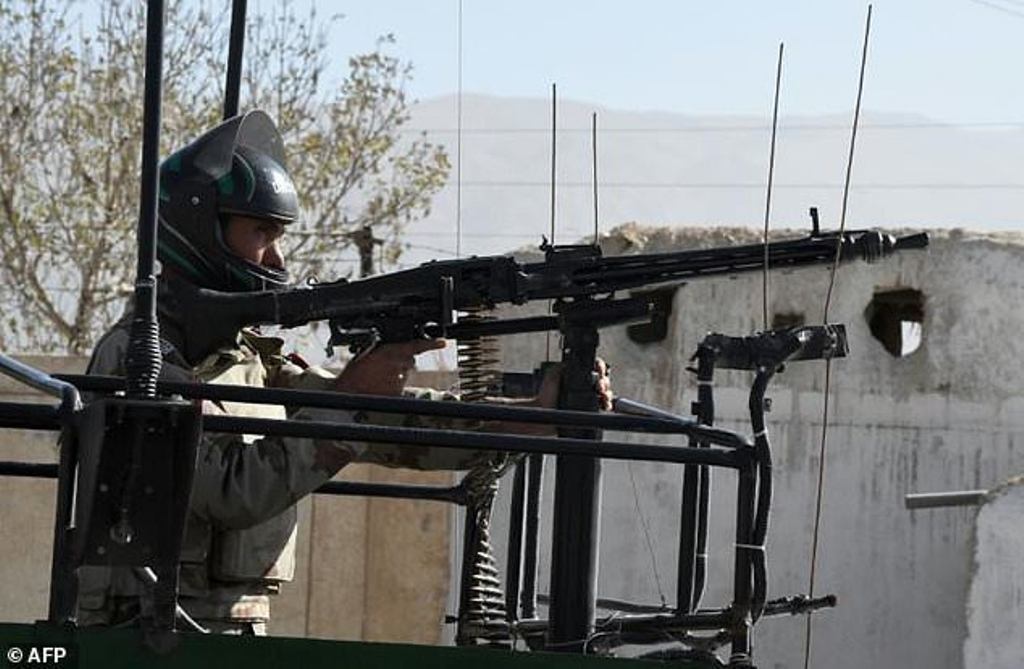 A file photo of Pakistani police on guard in Balochistan. AFP.