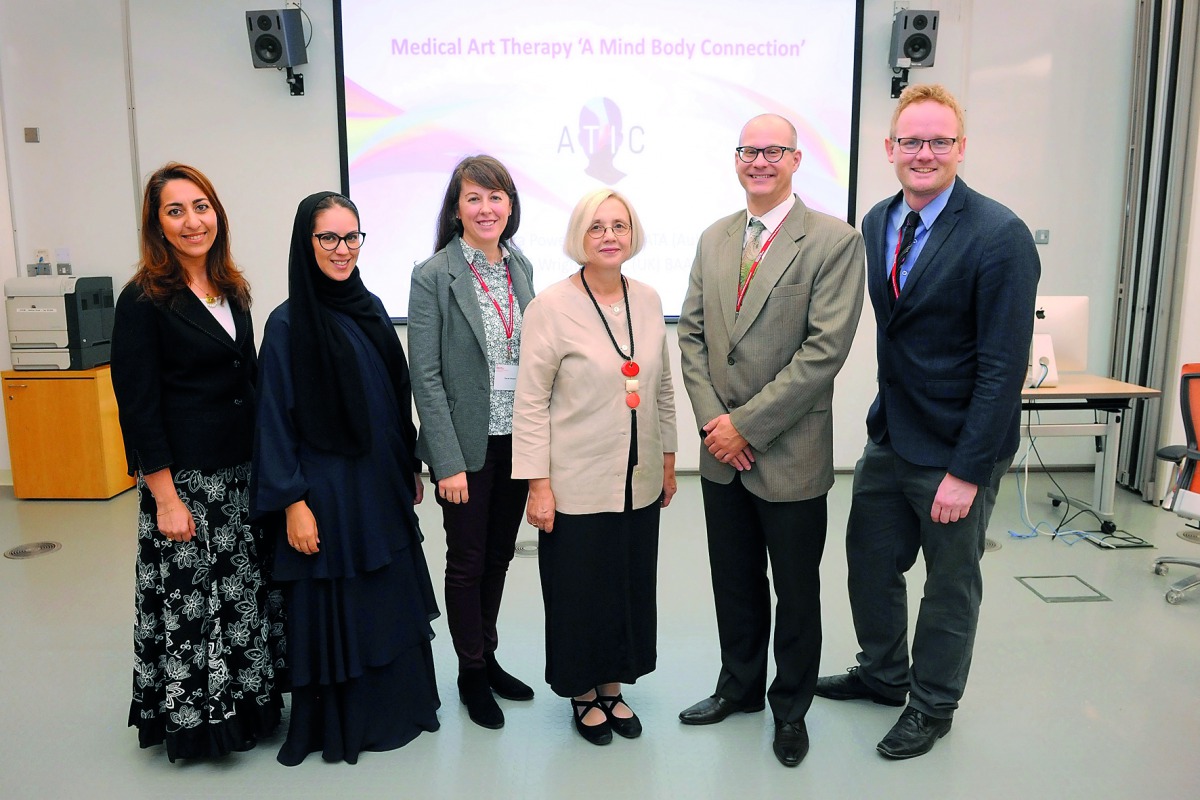 Speakers and coordinators during ‘Visual Arts and Medicine’ event at Weill Cornell Medicine-Qatar (WCM-Q). 