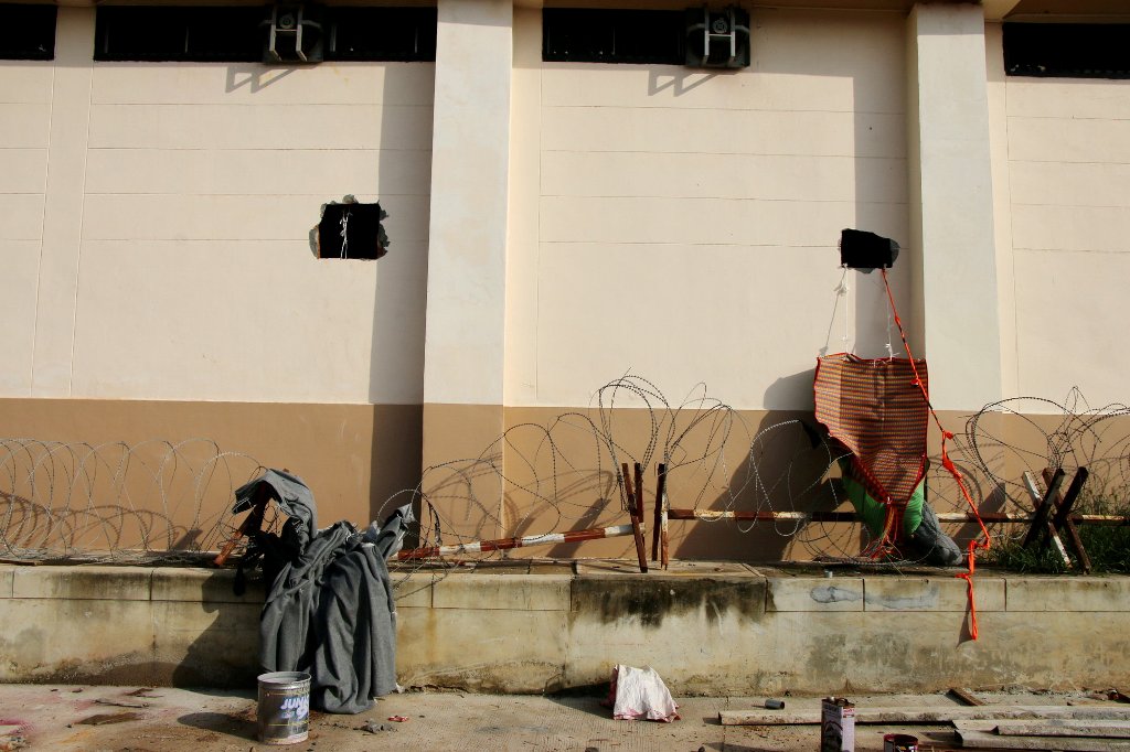 An image of the detention center with square holes near the Thailand-Malaysia border in Hatyai November 20, 2017.  Dailynews/ via REUTERS
