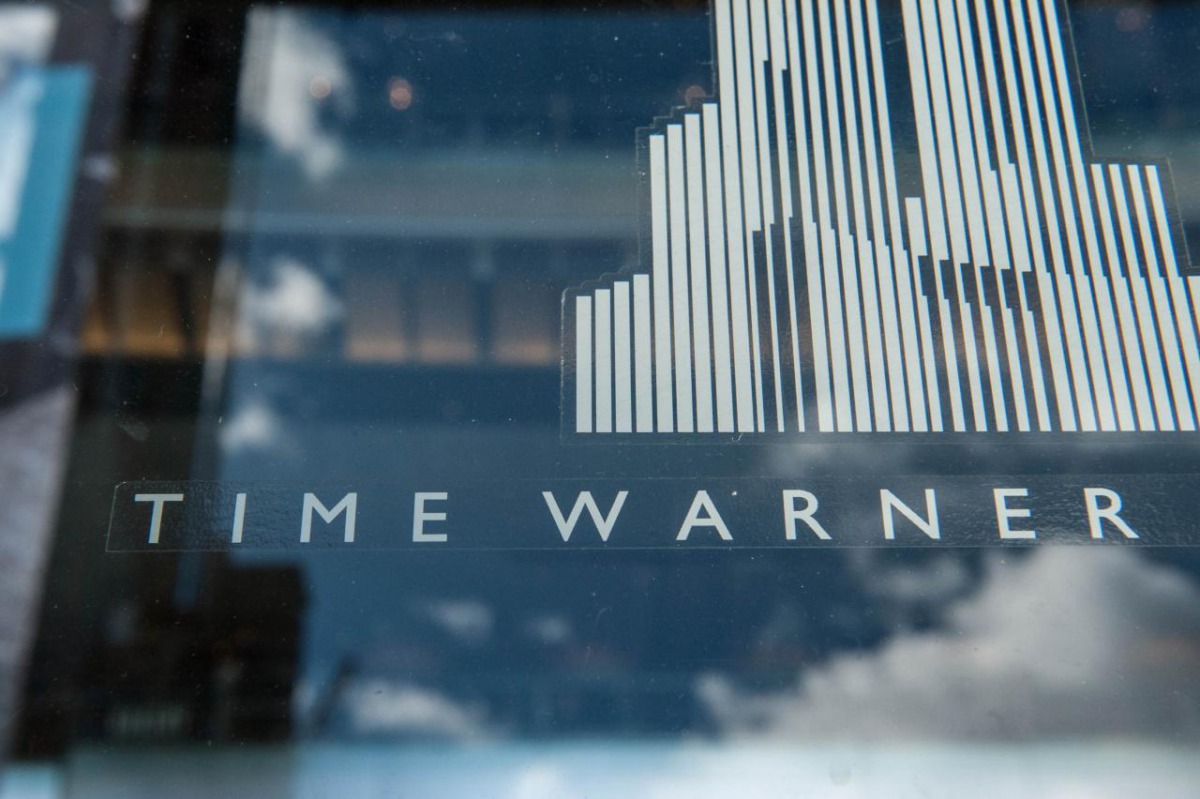 File photo of a signage that reads Time Warner at the Time Warner Center in New York City. Reuters 