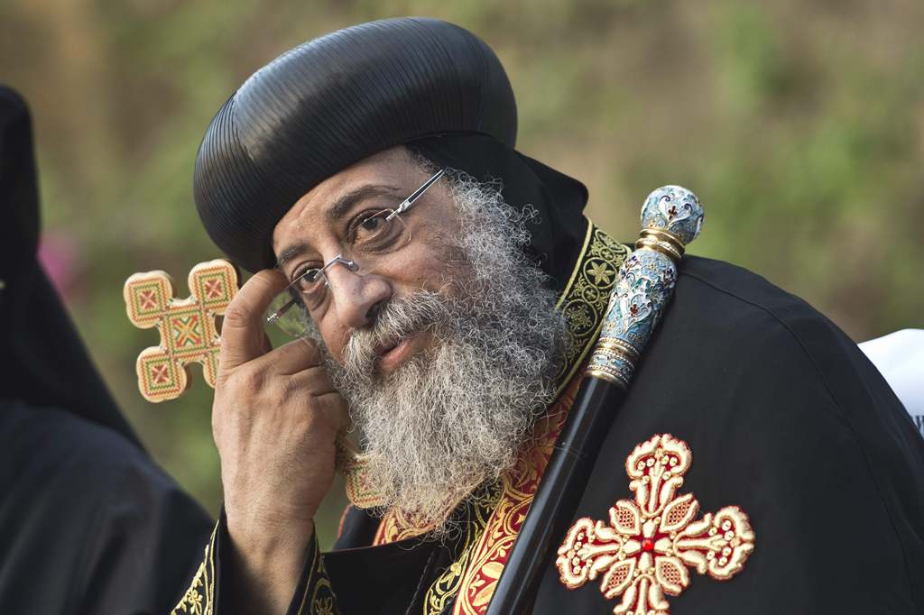 File photo shows leader of Egypt's Coptic Christians Pope Tawadros II in Cairo. (AFP / KHALED DESOUKI)