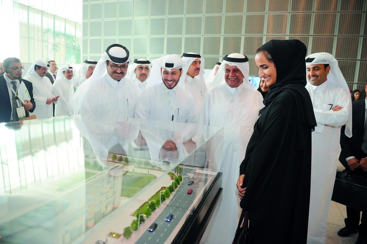 H E Sheikha Hind bint Hamad Al Thani, Vice-Chairperson and CEO of Qatar Foundation; Minister of Municipality and Environment H E Mohamad bin Abdullah Al Rumaihi, Minister of Energy and Industry H E Dr Mohammed bin Saleh Al Sada; and H E Abdullah bin Hamad