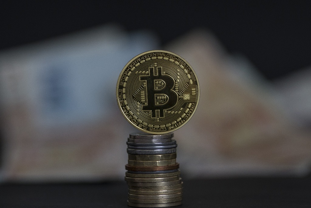 A picture shows Cryptocurrency, Bitcoin in Ankara, Turkey on January 2, 2018. Gökhan Balc? - Anadolu
