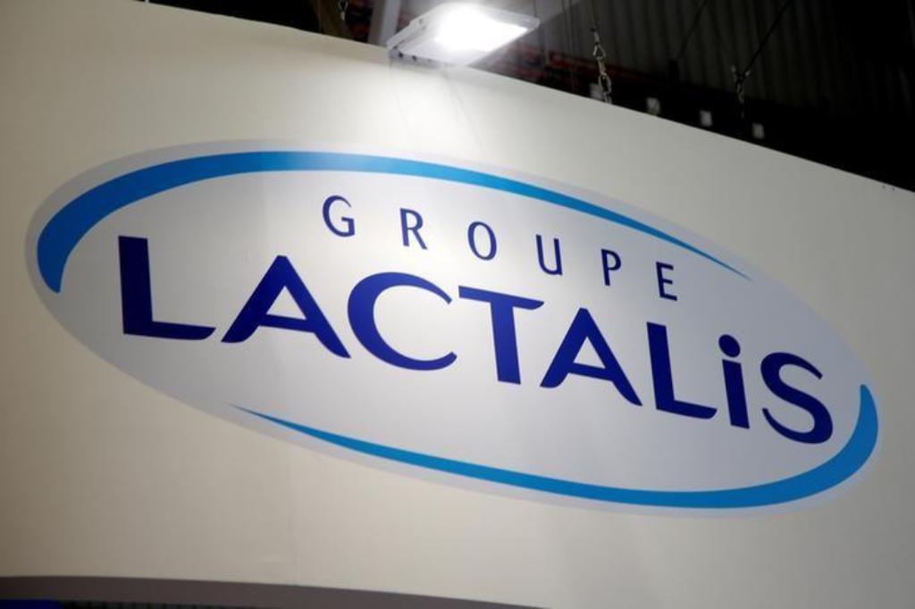 A file photo for the logo of the dairy group Lactalis are seen at the food exhibition Sial in Villepinte, near Paris, France, October 17, 2016. REUTERS/Charles Platiau 