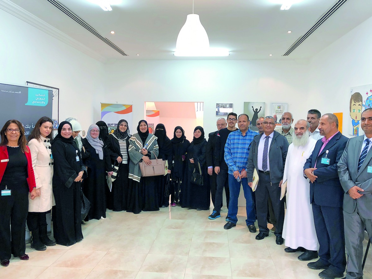 The members and officials of Best Buddies Qatar at the Vacation and Rehabilitation Program event.