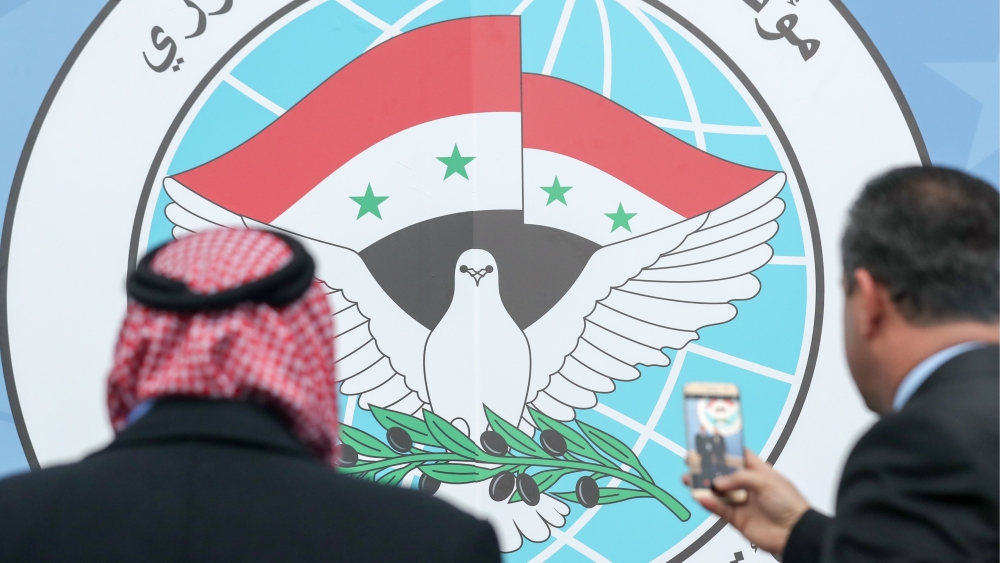 Delegates attend the Congress of Syrian National Dialogue in Sochi on January 30, 2018.   AFP 