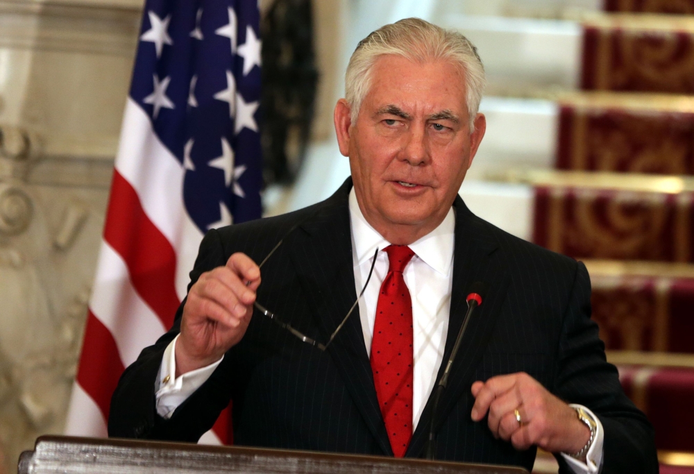 US Secretary of State Rex Tillerson gives a press conference in Cairo on February 12, 2018. (AFP / POOL / Khaled ELFIQI)