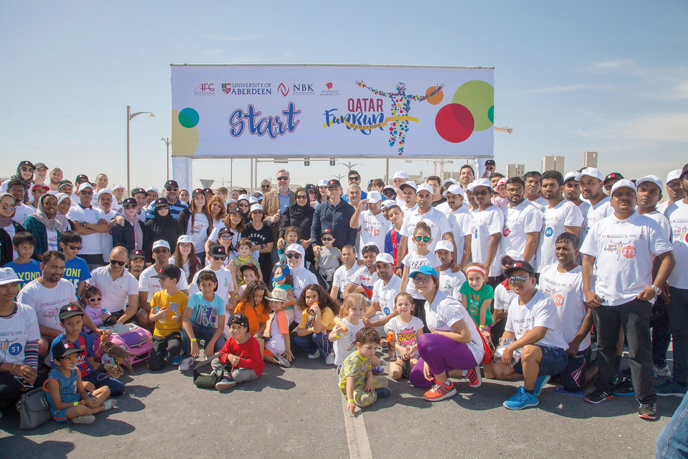 The participants during the National Sport Day celebrations organised by AFG College with the University of Aberdeen. 