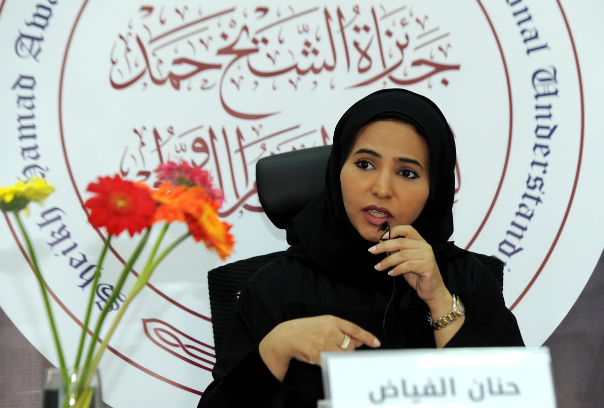 Dr Hanan Al Fayadh, Media Consultant of the Award, at the press conference. Pic: Salim Matramkot / The Peninsula