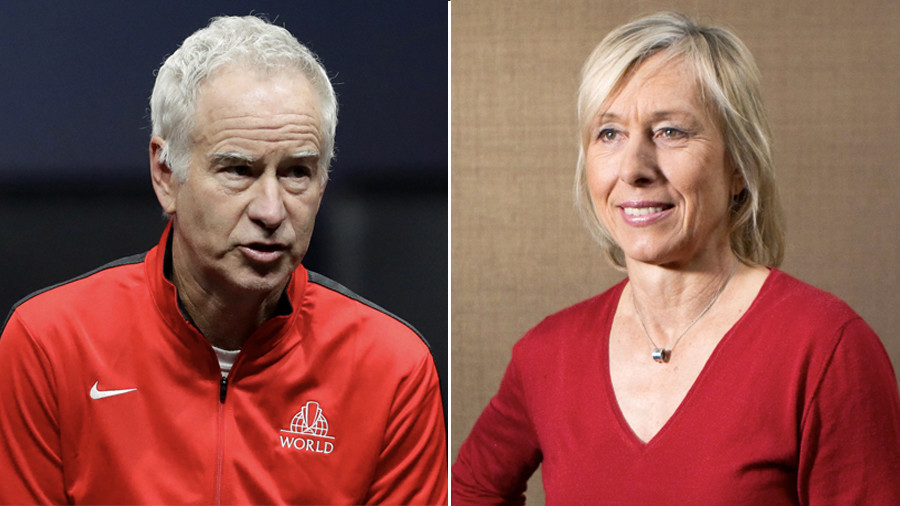John McEnroe(R) and Martina Navratilova  © Reuters 