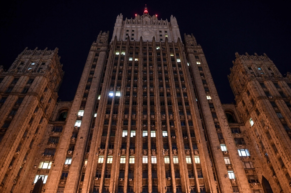 A view of the Russian Foreign Ministry headquarters in Moscow on March 29, 2018. AFP / Yuri Kadobnov