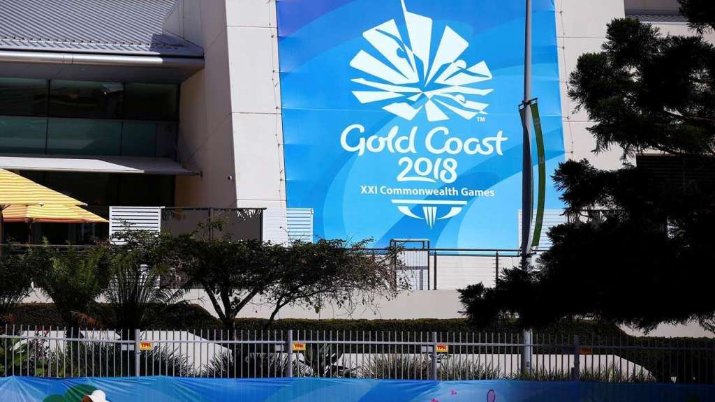 Image of the Commonwealth Games banner on a building. Reuters