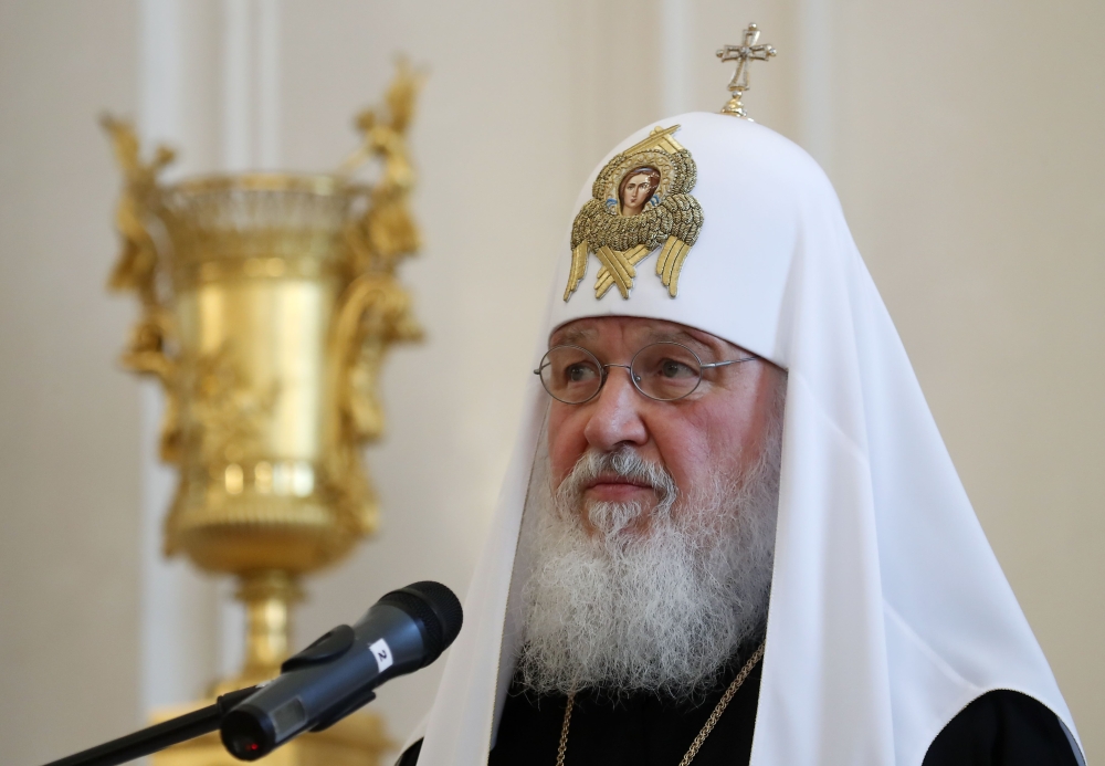 Patriarch of Moscow and All Russia Kirill in Moscow, Russia April 17, 2018. REUTERS/Maxim Shemetov
