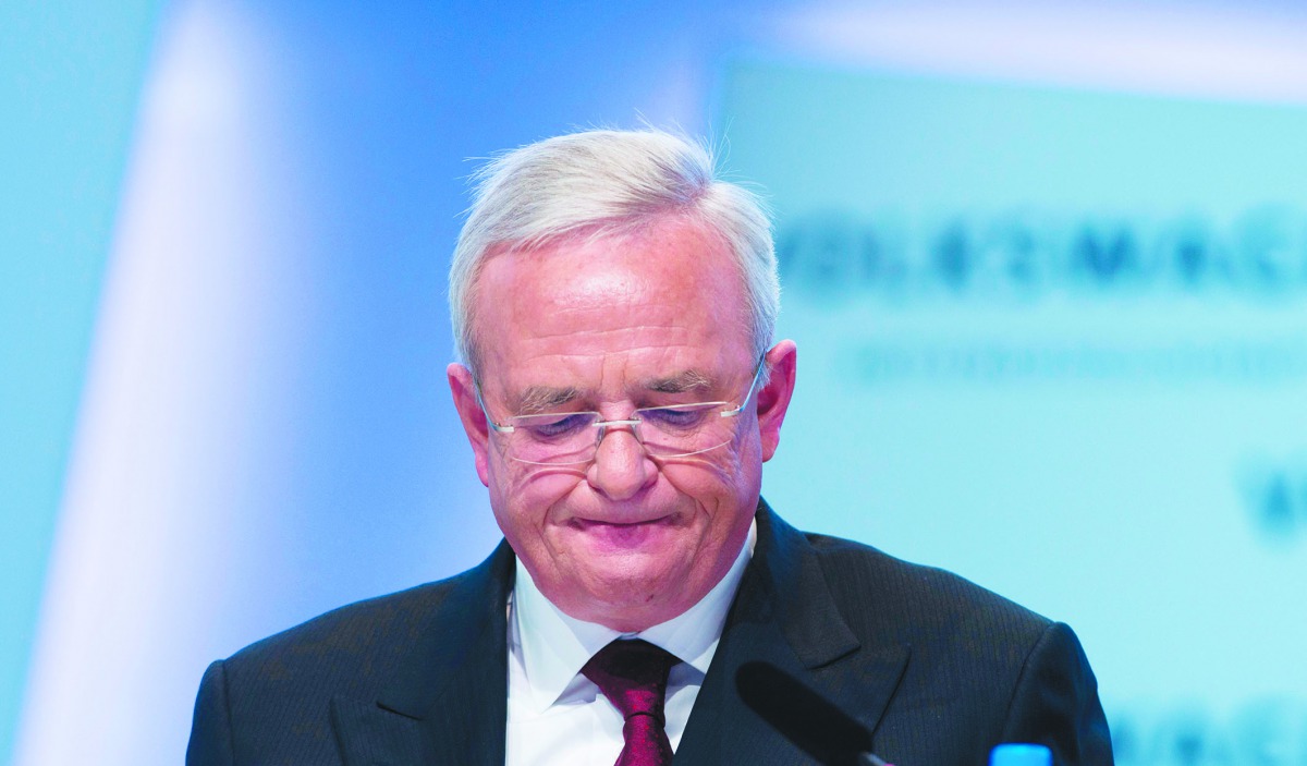 In this file photo taken on March 13, 2014 (FILES) Martin Winterkorn, then CEO of German carmaker Volkswagen (VW), attends the company's annual press conference in Berlin.  AFP / Johannes Eisele