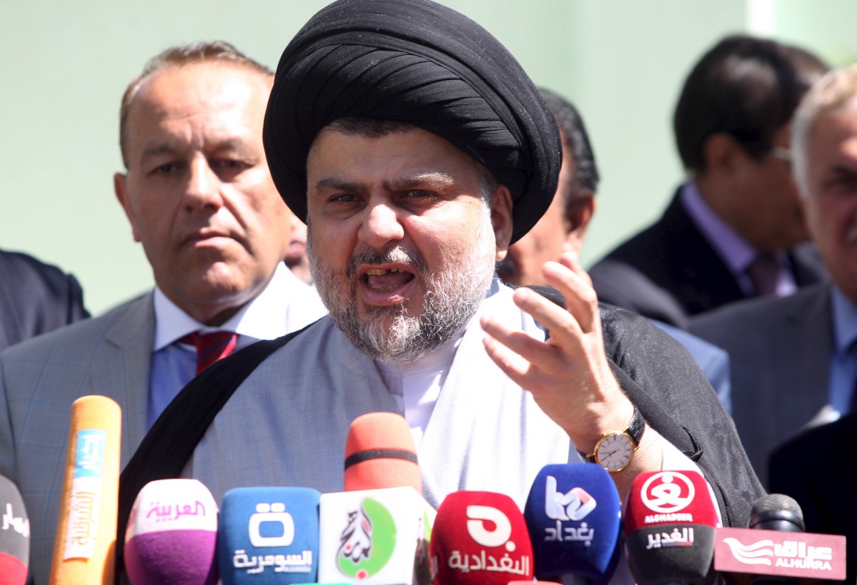 Muqtada al-Sadr speaks during news conference in Najaf, south of Baghdad, March 22, 2016. (Reuters file photo / Alaa Al-Marjani) 