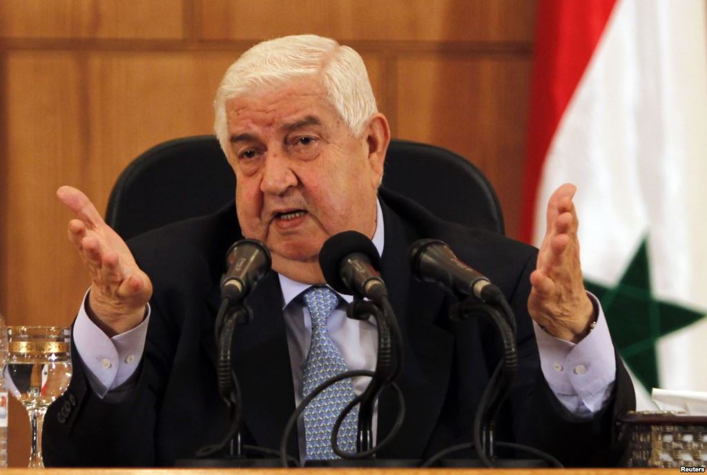 Syria foreign minister Walid al-Moallem