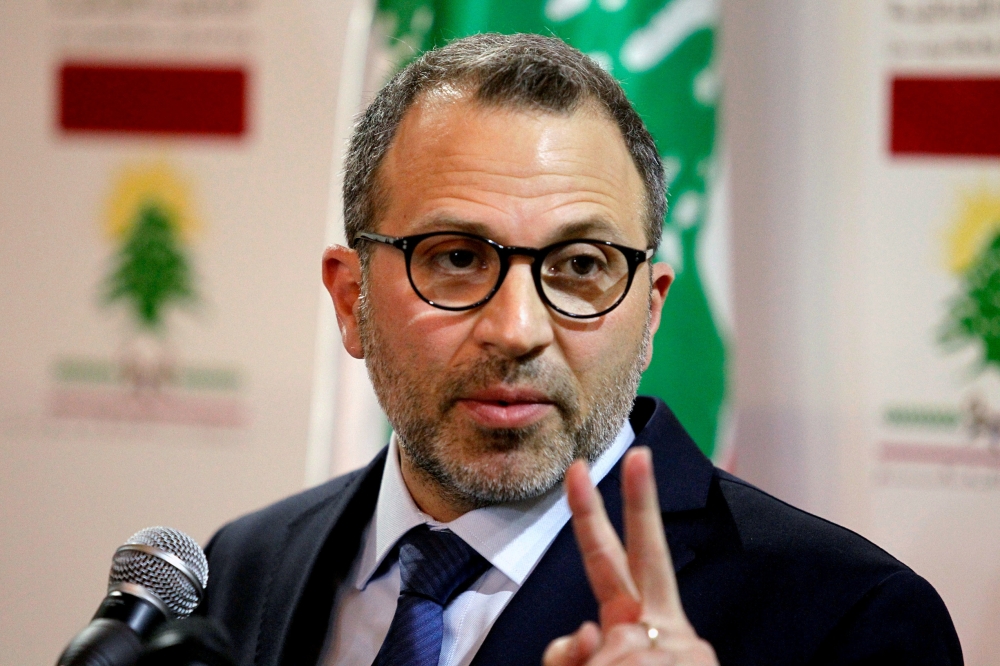 FILE PHOTO: Lebanon's Foreign Minister Gebran Bassil in Beirut, Lebanon June 4, 2018. REUTERS/Mohamed Azakir/File Photo
