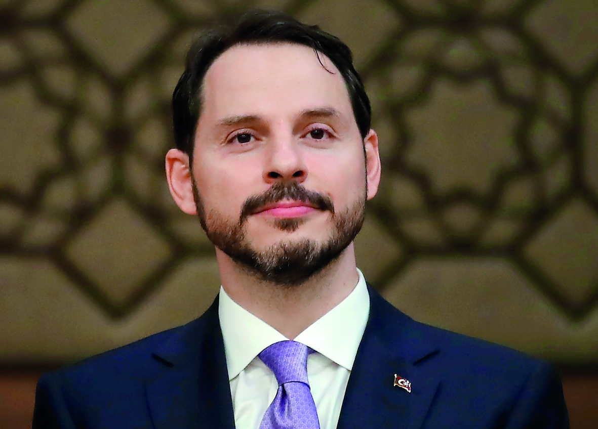 Turkish President Tayyip Erdogan's son-in-law and newly appointed Treasury and Finance Minister Berat Albayrak attends a presser at the Presidential Palace in Ankara, Turkey July 9, 2018. Reuters/Umit Bektas