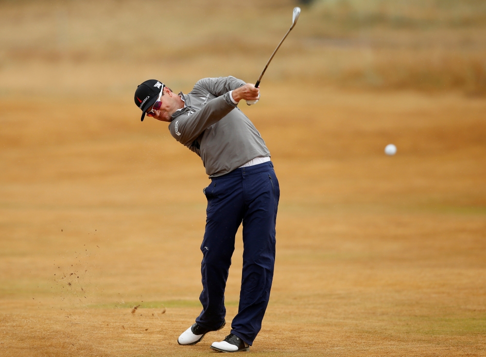 Zach Johnson of the U.S. in action during the second round. (REUTERS/Andrew Yates)