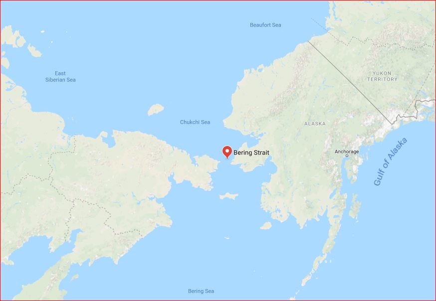 Local media in the Chukotka region, separated from Alaska by the Bering Sea, said border guards had stopped an unidentified American in the coastal village of Lavrentiya.