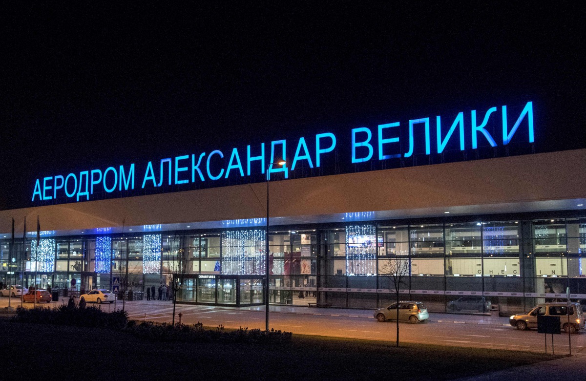 This file photo taken on January 19, 2018 shows a general view of the Alexander the Great Airport (Aerodrom Aleksandar Veliki) in Skopje. (AFP / Robert Atanasovski) 