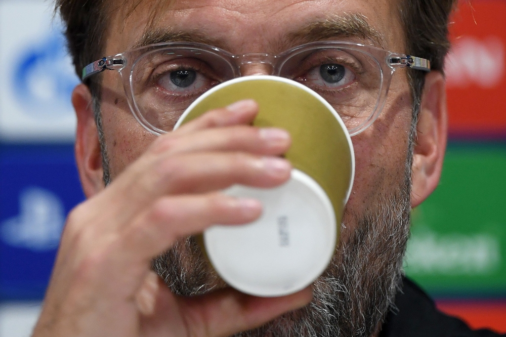 Liverpool's German manager Jurgen Klopp attends a press conference at Anfield Stadium in Liverpool, north west England, on September 17, 2018, on the eve of their UEFA Champions League group C football match against Paris Saint-Germain. / AFP / Paul ELLIS